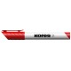Tábla- és flipchart marker, 1-3 mm, kúpos, KORES "K-Marker", piros