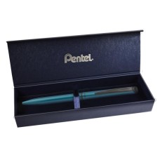 Rollertoll, 0,35 mm, rotációs, matt türkiz tolltest, PENTEL "EnerGel BL-2507" kék