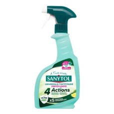 Általános tisztító- és fertőtlenítő spray, 500 ml, SANYTOL "4 Actions", lime