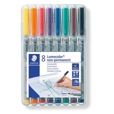Alkoholmentes marker készlet, OHP, 0,6 mm, STAEDTLER "Lumocolor® 316", 8 különböző szín