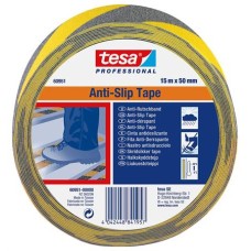 Csúszásgátló szalag, 50 mm x 15 m, TESA "Anti-Slip", fekete-sárga