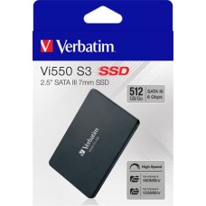 SSD (belső memória), 512GB, SATA 3, 500/520MB/s, VERBATIM "Vi550"